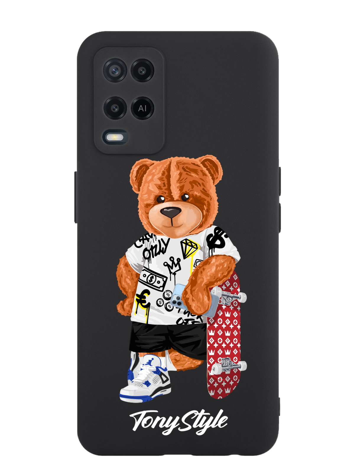 

Чехол Tony Style Oppo A54 Tony Style со скейтом, Коричневый;черный;красный, Oppo A54 Tony Style со скейтом
