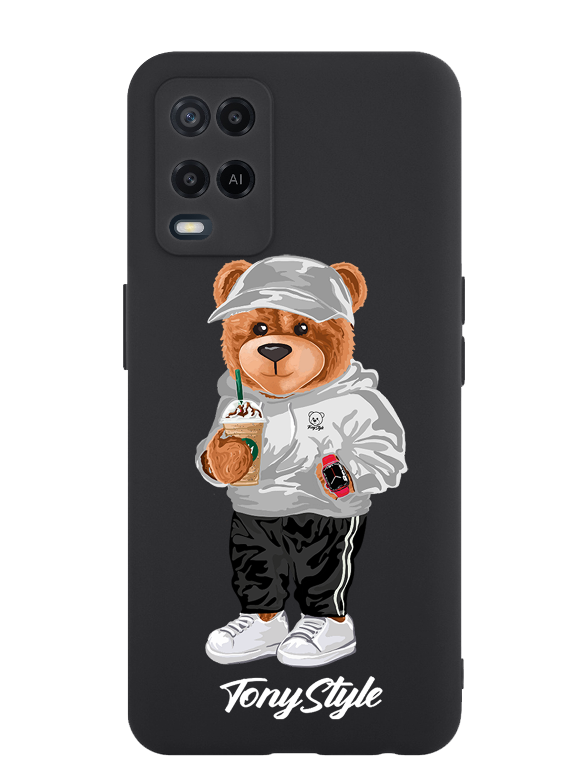 

Чехол Tony Style Oppo A54 Tony Style с кофе, Серый;белый;черный, Oppo A54 Tony Style с кофе