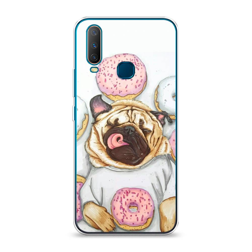 

Чехол для Vivo Y12/Y17 "Счастливый мопс", Розовый;бежевый;коричневый, 261850-1