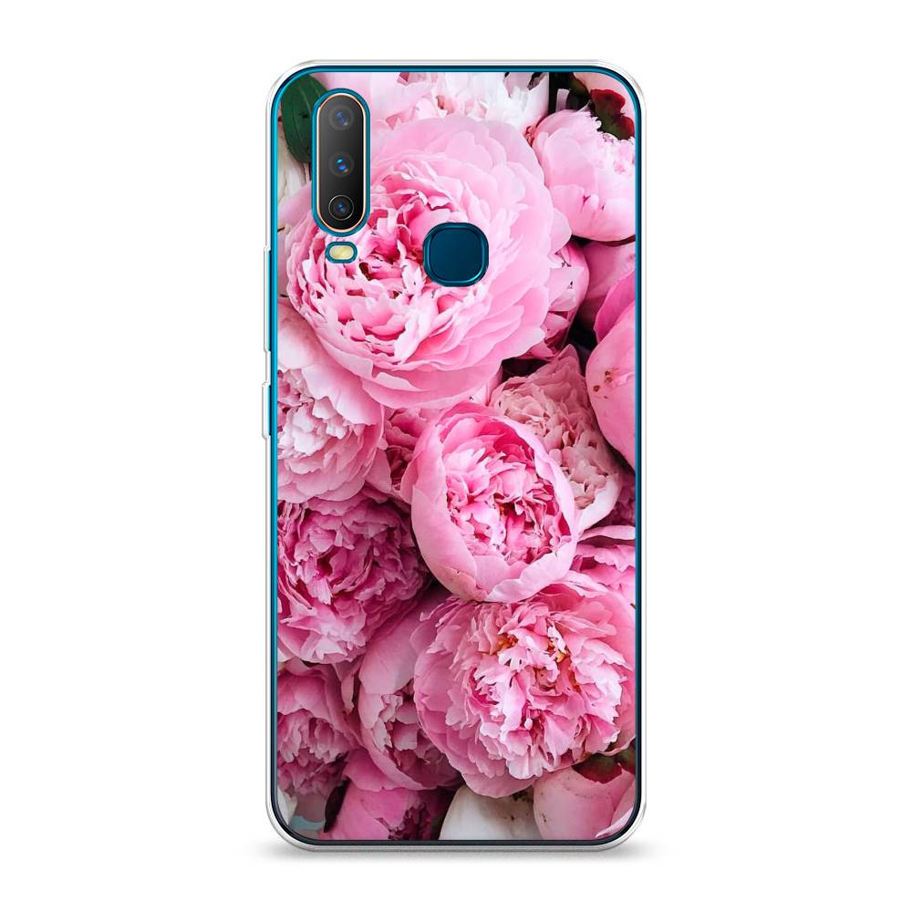 

Чехол для Vivo Y12/Y17 "Розовые пионы", Бежевый;розовый, 261850-2