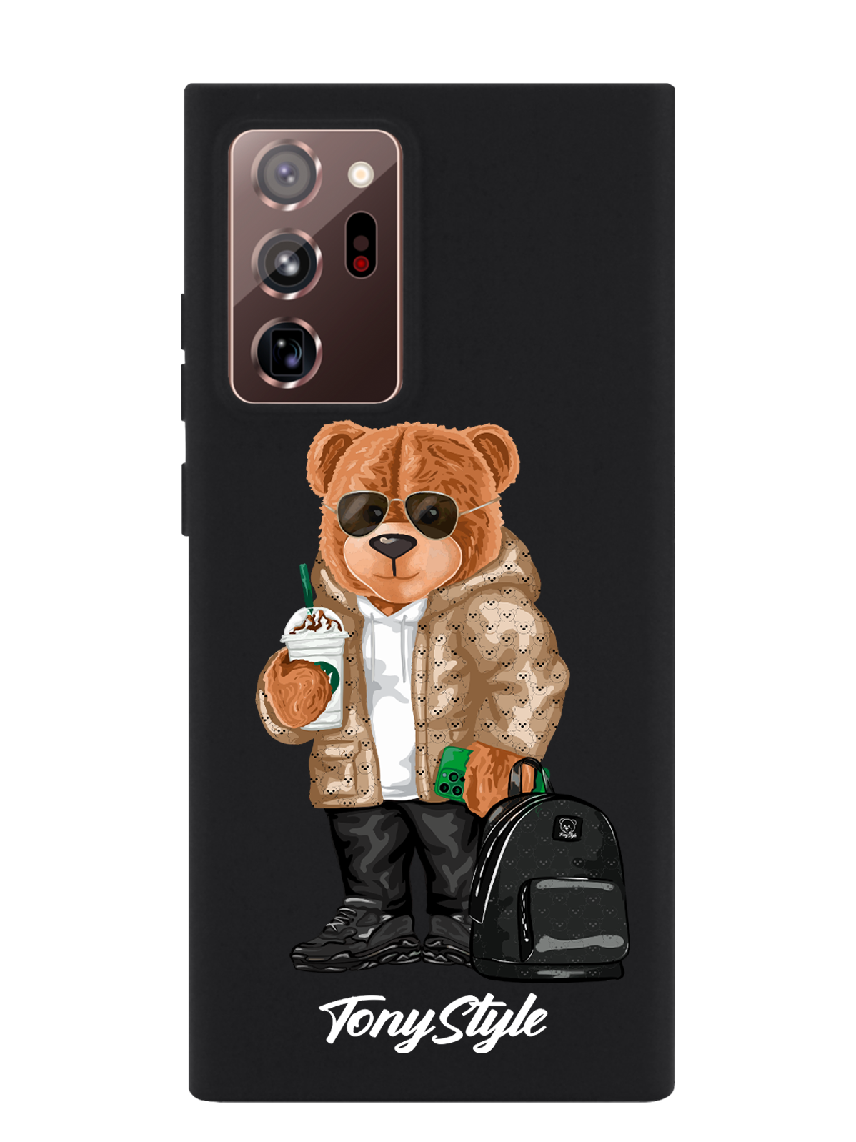 

Чехол Tony Style Samsung Galaxy Note 20 Ultra Tony Style в очках, Коричневый;черный;белый, Samsung Galaxy Note 20 Ultra Tony Style в очках