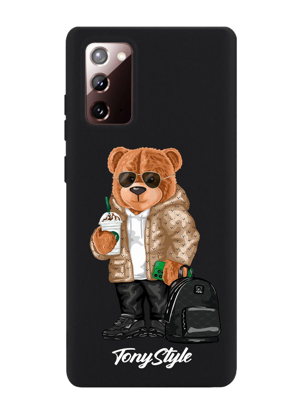 

Чехол Tony Style Samsung Galaxy Note 20 Tony Style в очках, Коричневый;черный;белый, Samsung Galaxy Note 20 Tony Style в очках