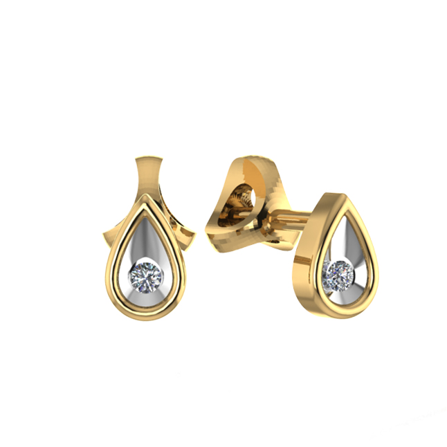 

Серьги из красного золота ЯХОНТ Золотой 192098, бриллиант, 192098