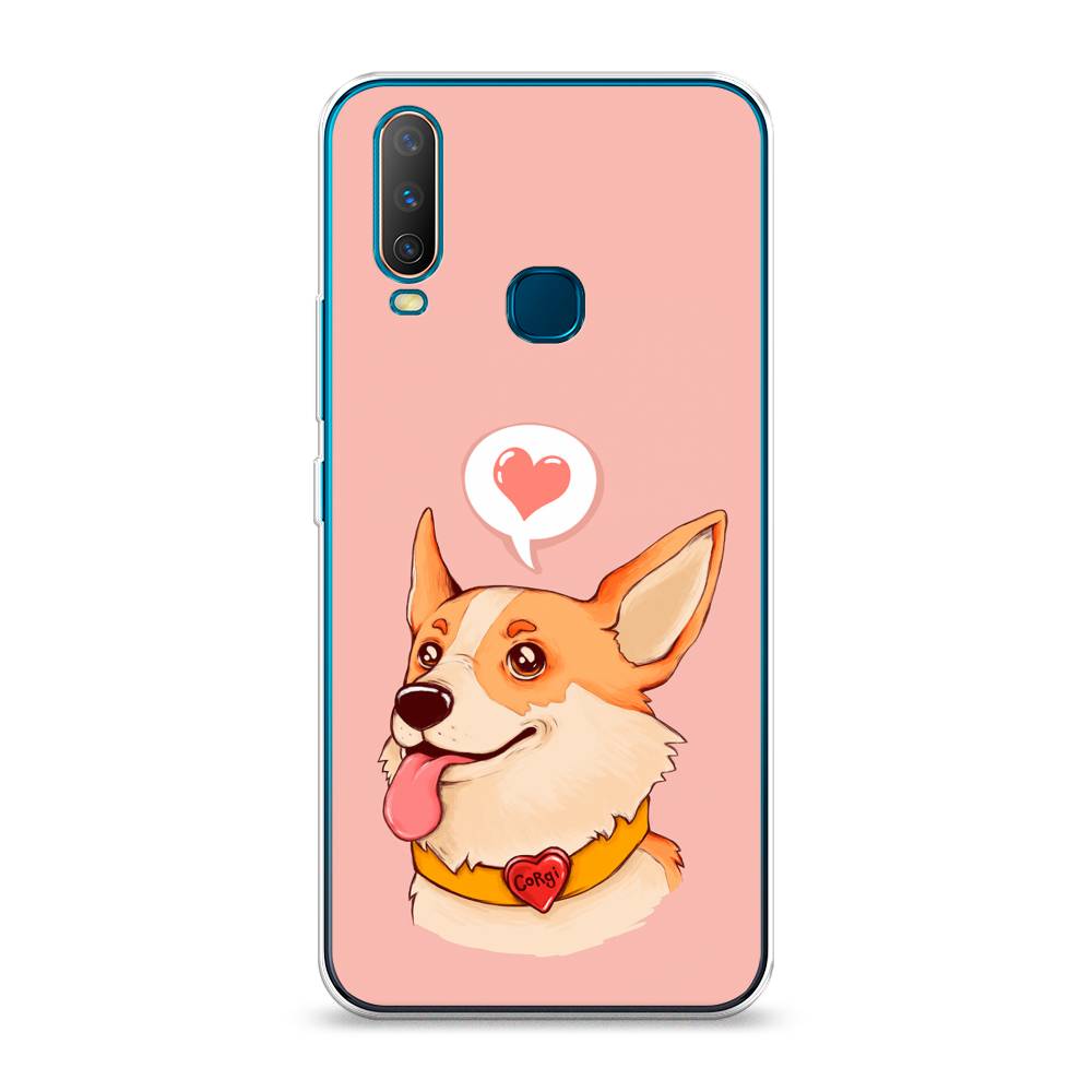 

Чехол для Vivo Y12/Y17 "Корги язык", Розовый;коричневый, 261850-1