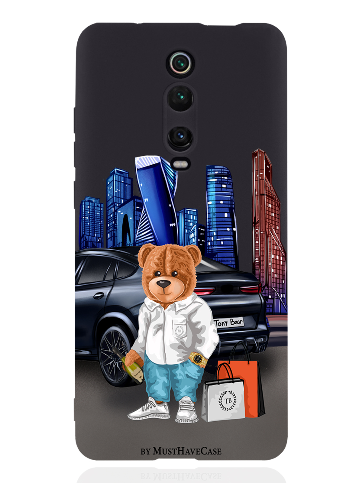 

Чехол MustHaveCase Xiaomi Mi 9T Тони Москва Сити, Черный;синий;коричневый, Xiaomi Mi 9T Тони Москва Сити