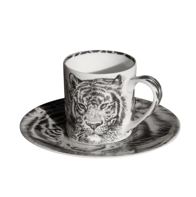Чашка с блюдцем кофейная Tiger, 100 мл. WILD SPIRIT Taitu
