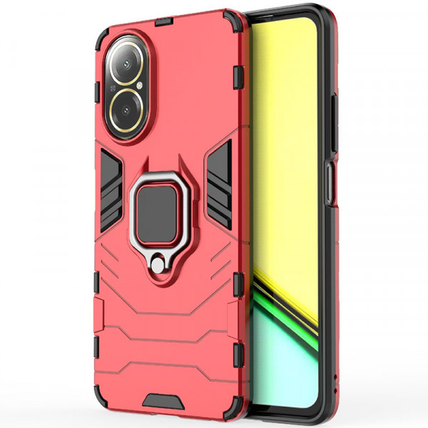 

Чехол RosCase Transformer Ring под магнитный держатель для Realme C67, Красный