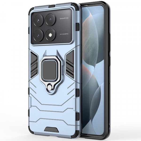 

Чехол RosCase Transformer Ring для Xiaomi Poco X6 Pro 5G / Redmi K70E, Синий