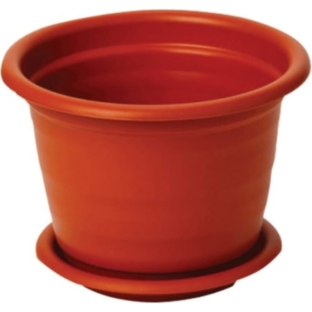 Цветочное кашпо Осколпласт с поддоном 460-09 36 л терракотовый 1 шт.