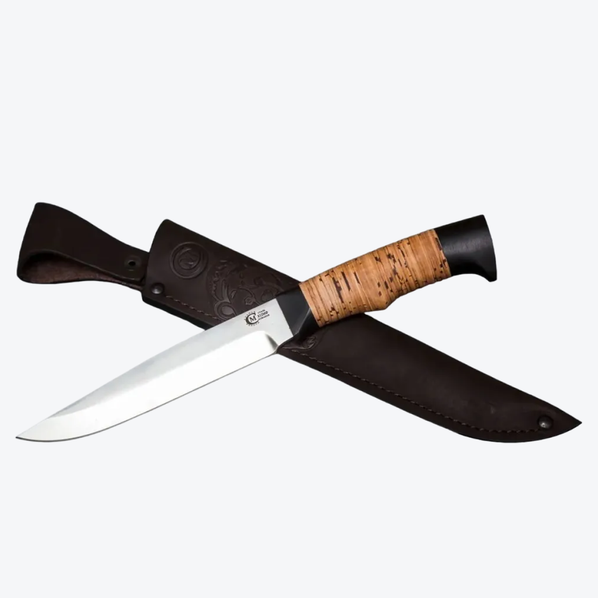 Нож Мастерская Семина Анчар сталь Х12МФ рукоять карельская береза граб 5220₽