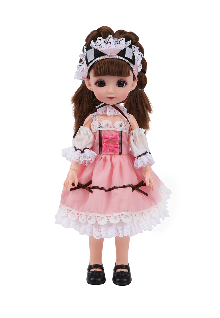 Кукла шарнирная 29 см Флора розовое платье B11086