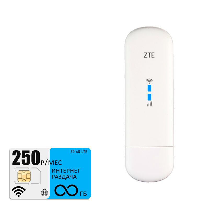 Usb-модем ZTE mf79 (modem-mf79-yota250-pro-sb) белый