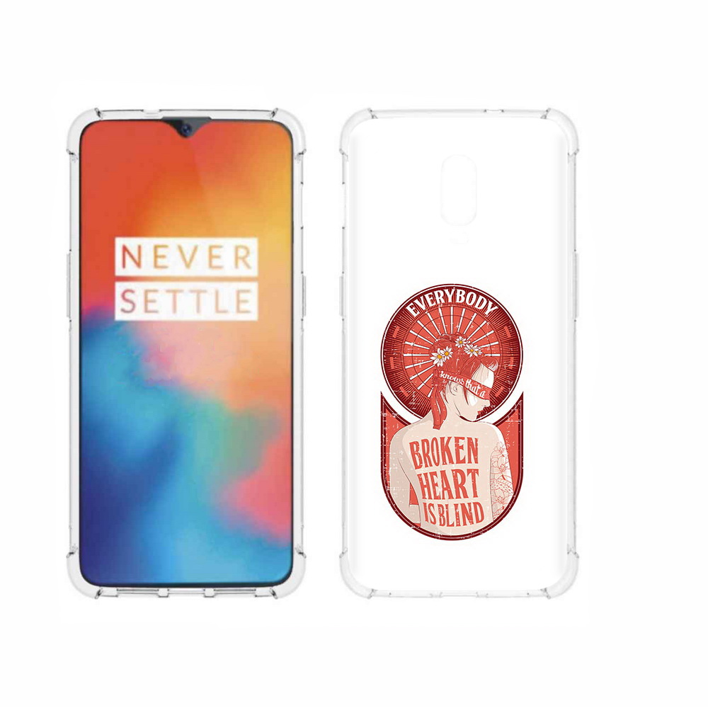 

Чехол MyPads Tocco для OnePlus 6T девушка разбитое сердце, Прозрачный, Tocco
