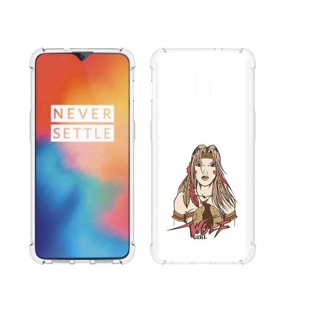 

Чехол MyPads Tocco для OnePlus 6T девушка волк, Прозрачный, Tocco