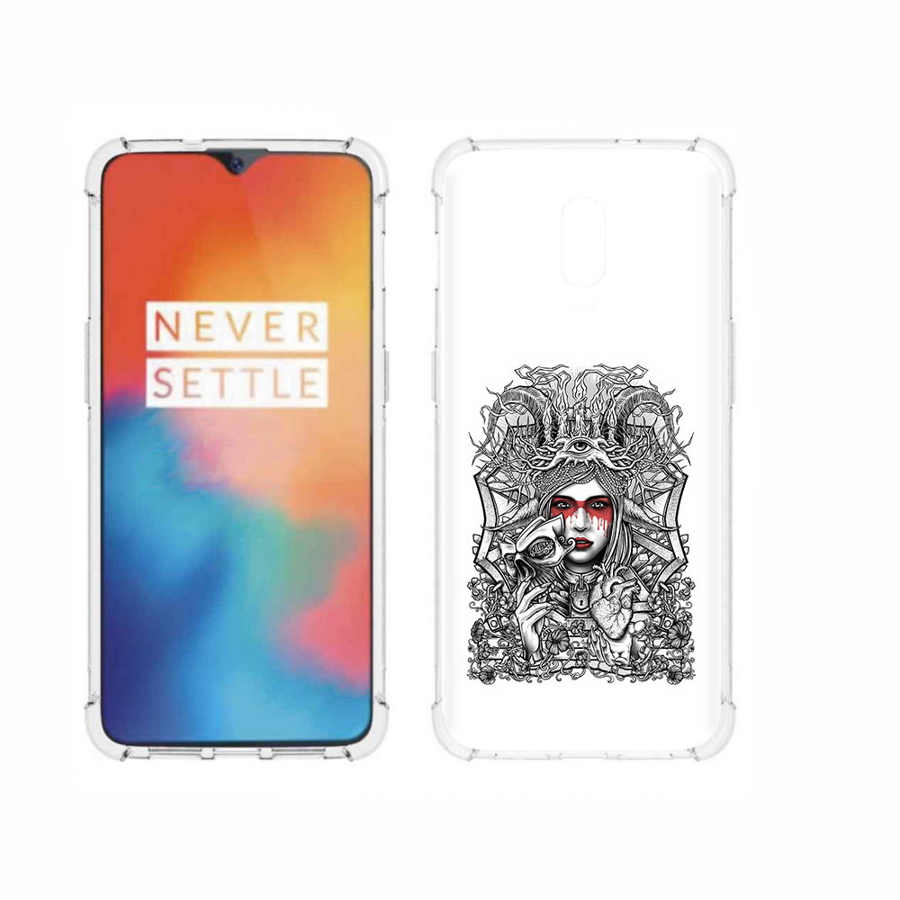 

Чехол MyPads Tocco для OnePlus 6T грусная девушка, Прозрачный, Tocco