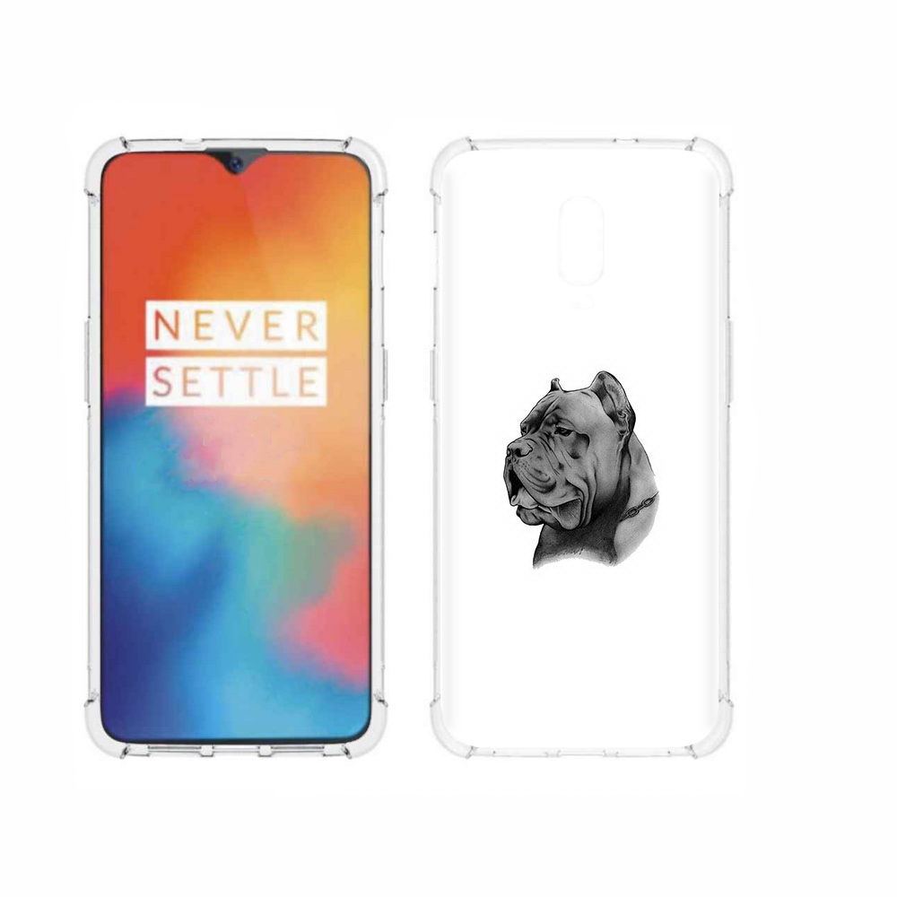 

Чехол MyPads Tocco для OnePlus 6T грозный бульдог, Прозрачный, Tocco