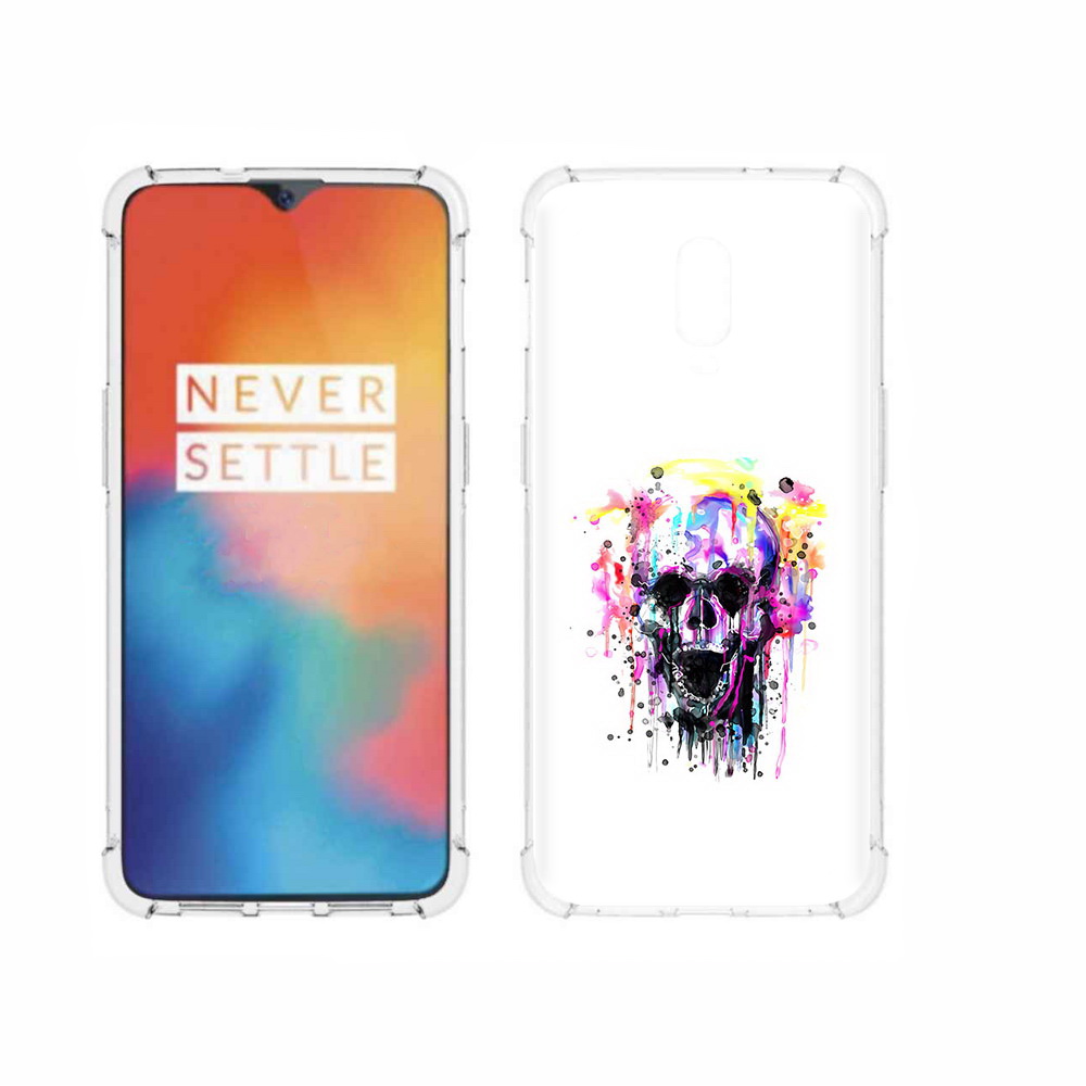 

Чехол MyPads Tocco для OnePlus 6T граффити череп, Прозрачный, Tocco