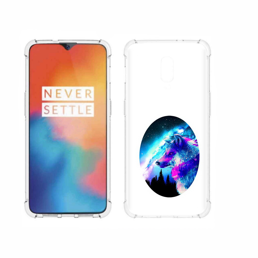 

Чехол MyPads Tocco для OnePlus 6T голубой волк, Прозрачный, Tocco
