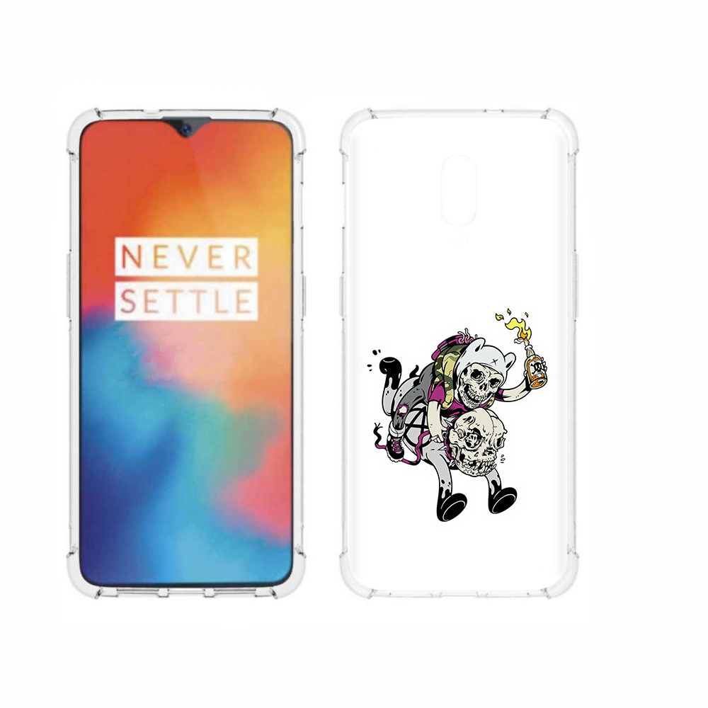 

Чехол MyPads Tocco для OnePlus 6T время приключений скелеты, Прозрачный, Tocco