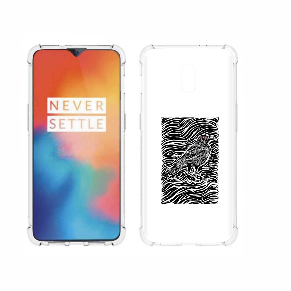 

Чехол MyPads Tocco для OnePlus 6T ворон в абстракции, Прозрачный, Tocco
