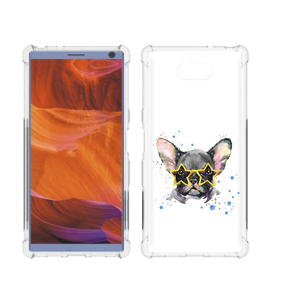 

Чехол MyPads Tocco для Sony Xperia 10 Plus буля в очках, Прозрачный, Tocco