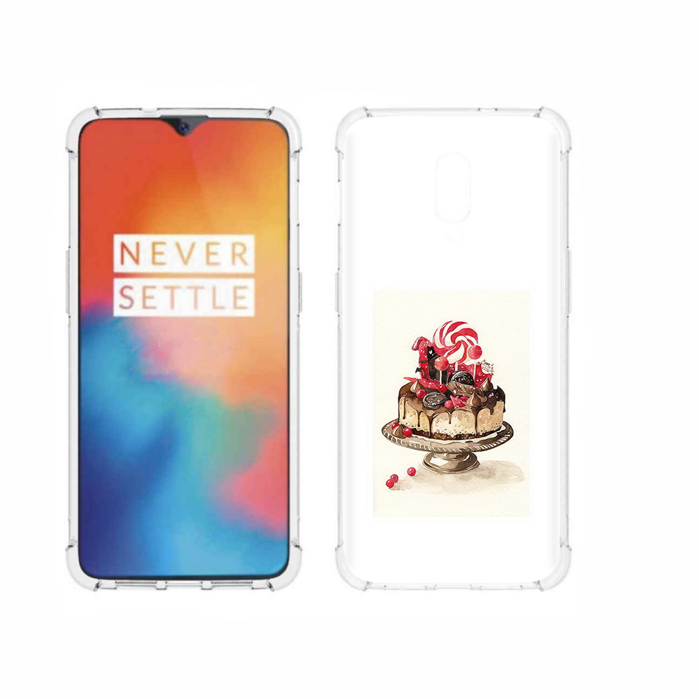 

Чехол MyPads Tocco для OnePlus 6T вкусный торт, Прозрачный, Tocco