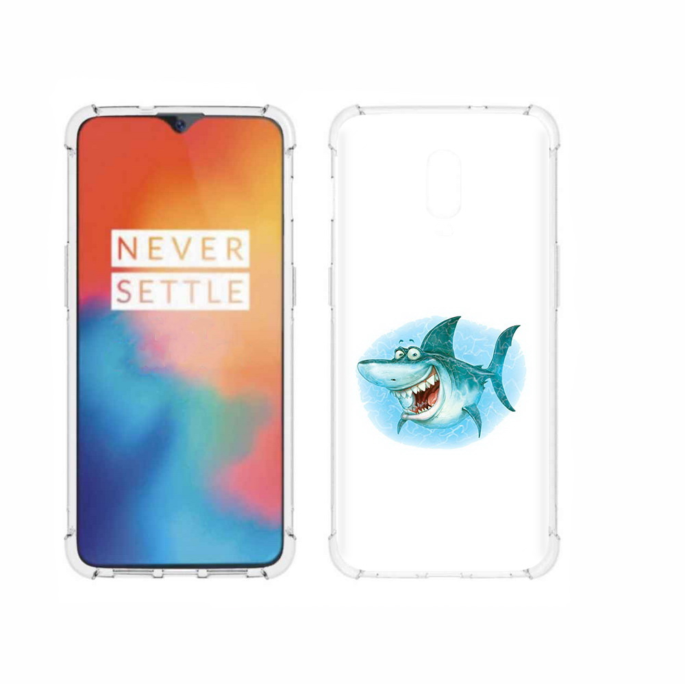 

Чехол MyPads Tocco для OnePlus 6T веселая акула, Прозрачный, Tocco