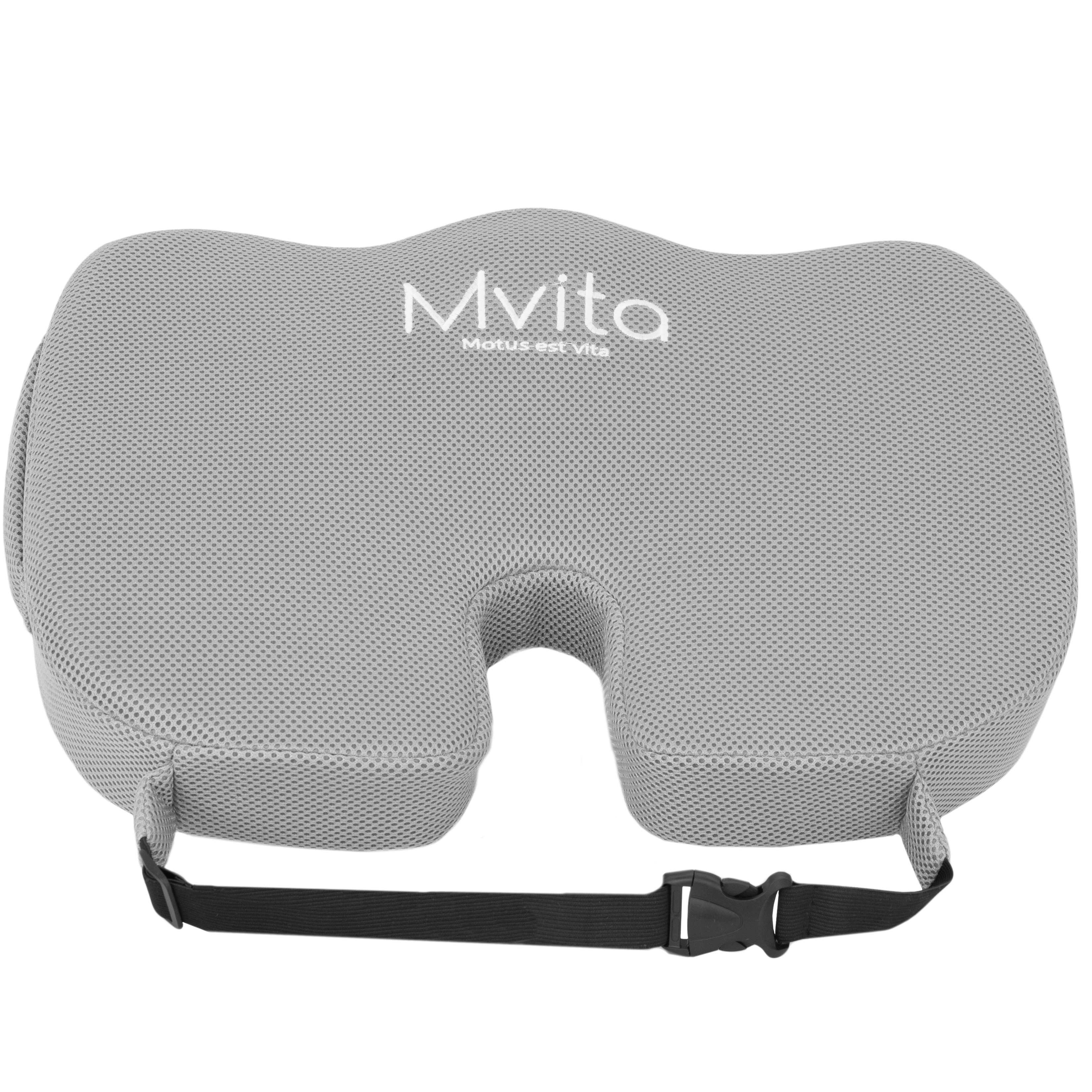 Ортопедическая подушка для сидения с эффектом памяти Mvita Classic серая