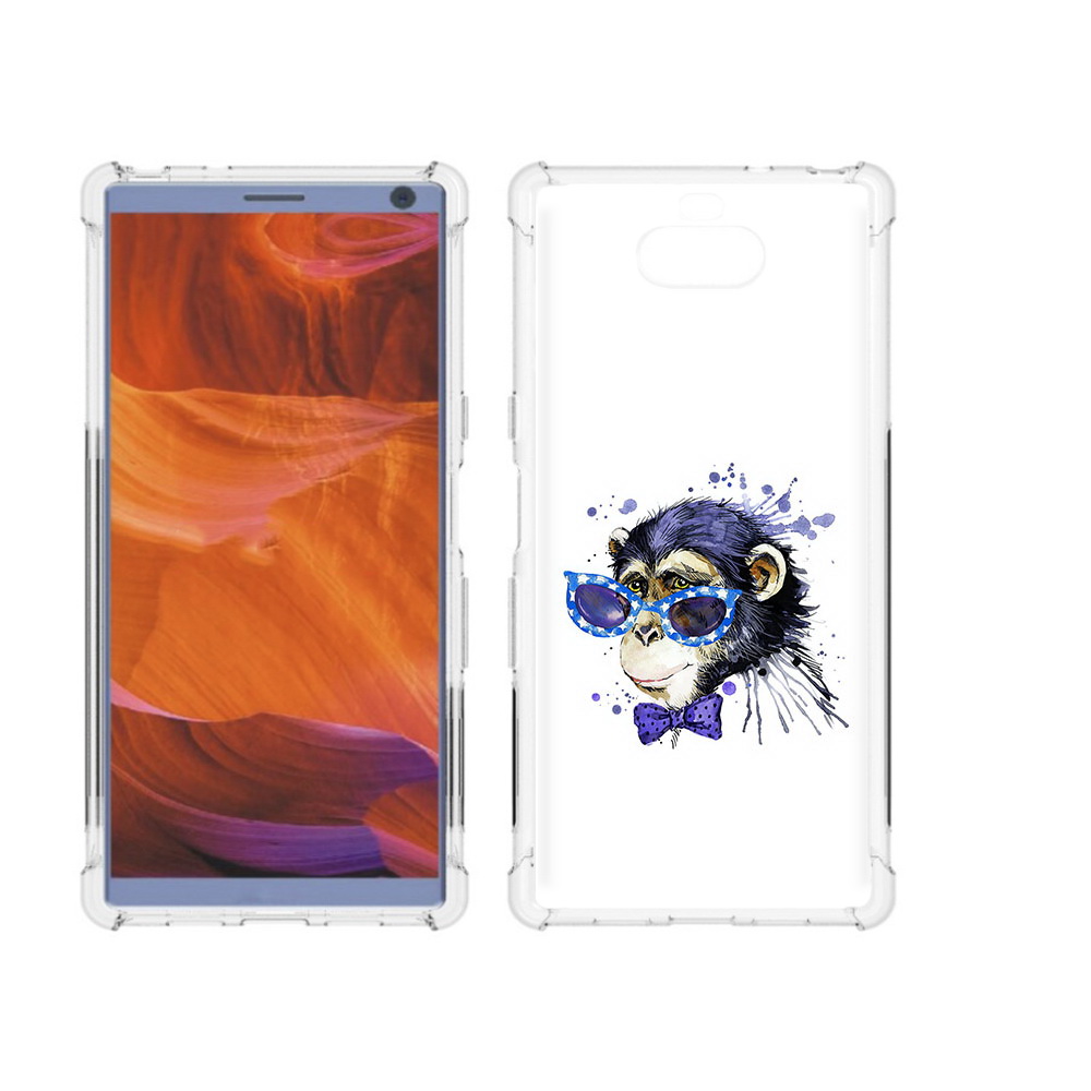 

Чехол MyPads Tocco для Sony Xperia 10 Plus акварельная обезьяна, Прозрачный, Tocco