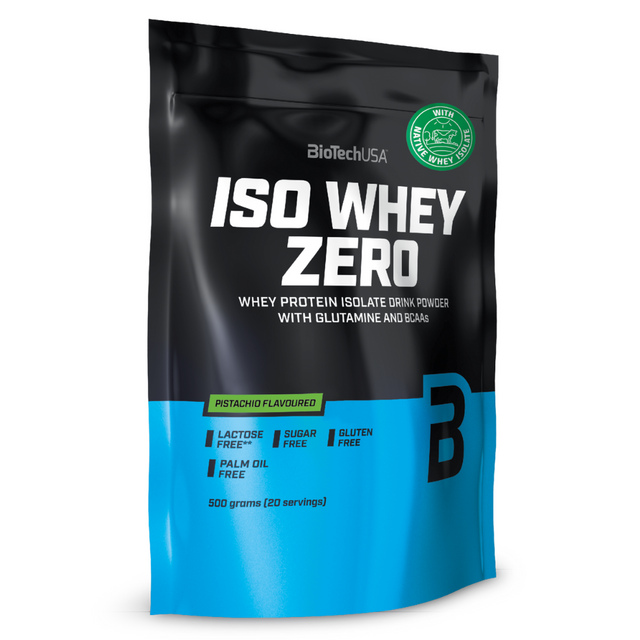 Изолят сывороточного протеина BioTechUSA Iso Whey Zero порошок 500 г. Фисташка