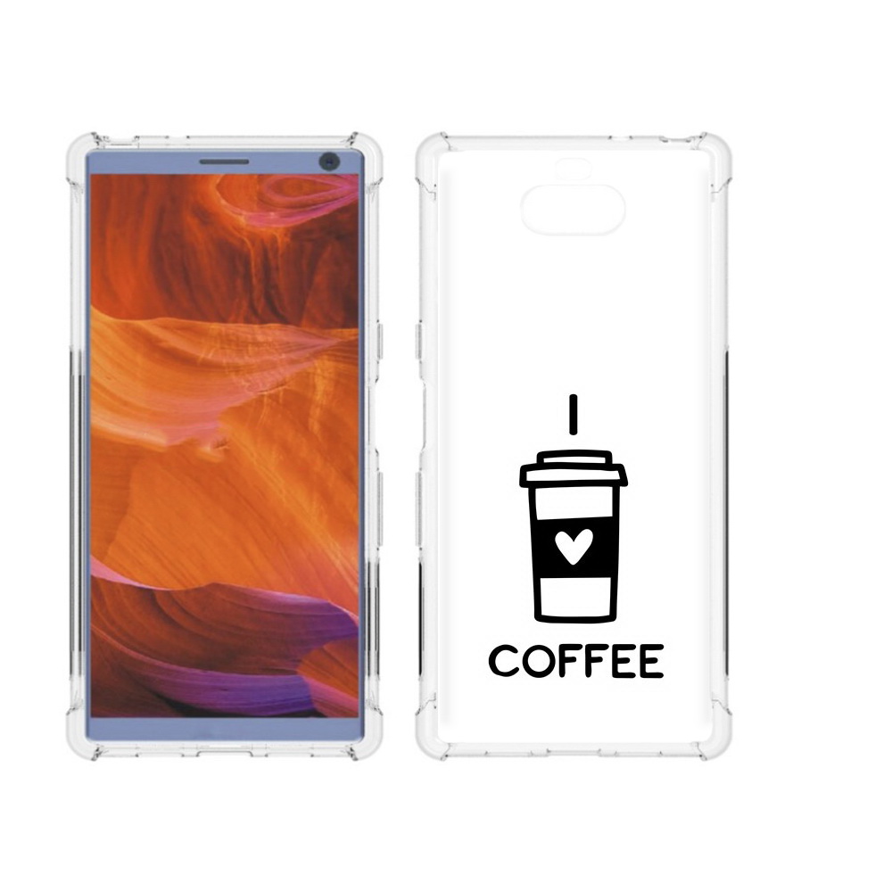 

Чехол MyPads Tocco для Sony Xperia 10 Plus Я люблю кофе, Прозрачный, Tocco