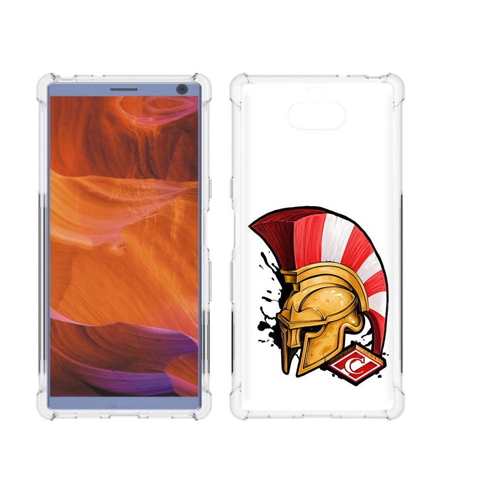 

Чехол MyPads Tocco для Sony Xperia 10 Plus ФК спартак шлем, Прозрачный, Tocco
