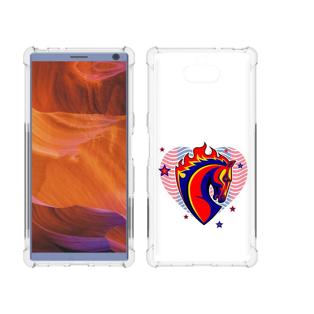 

Чехол MyPads Tocco для Sony Xperia 10 Plus ФК ЦСЛ Лошадь, Прозрачный, Tocco