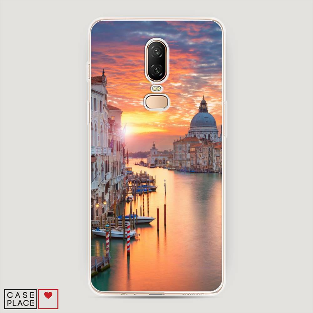 

Чехол на OnePlus 6 "Восход 11", Розовый;оранжевый, 150550-2