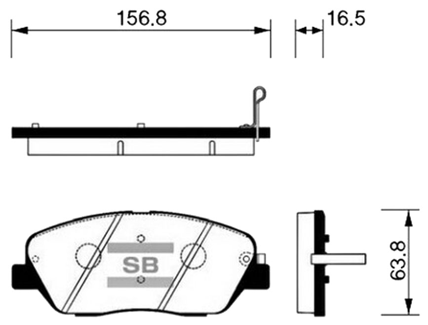 фото Колодки торм.пер. hagen sangsin brake gp1246