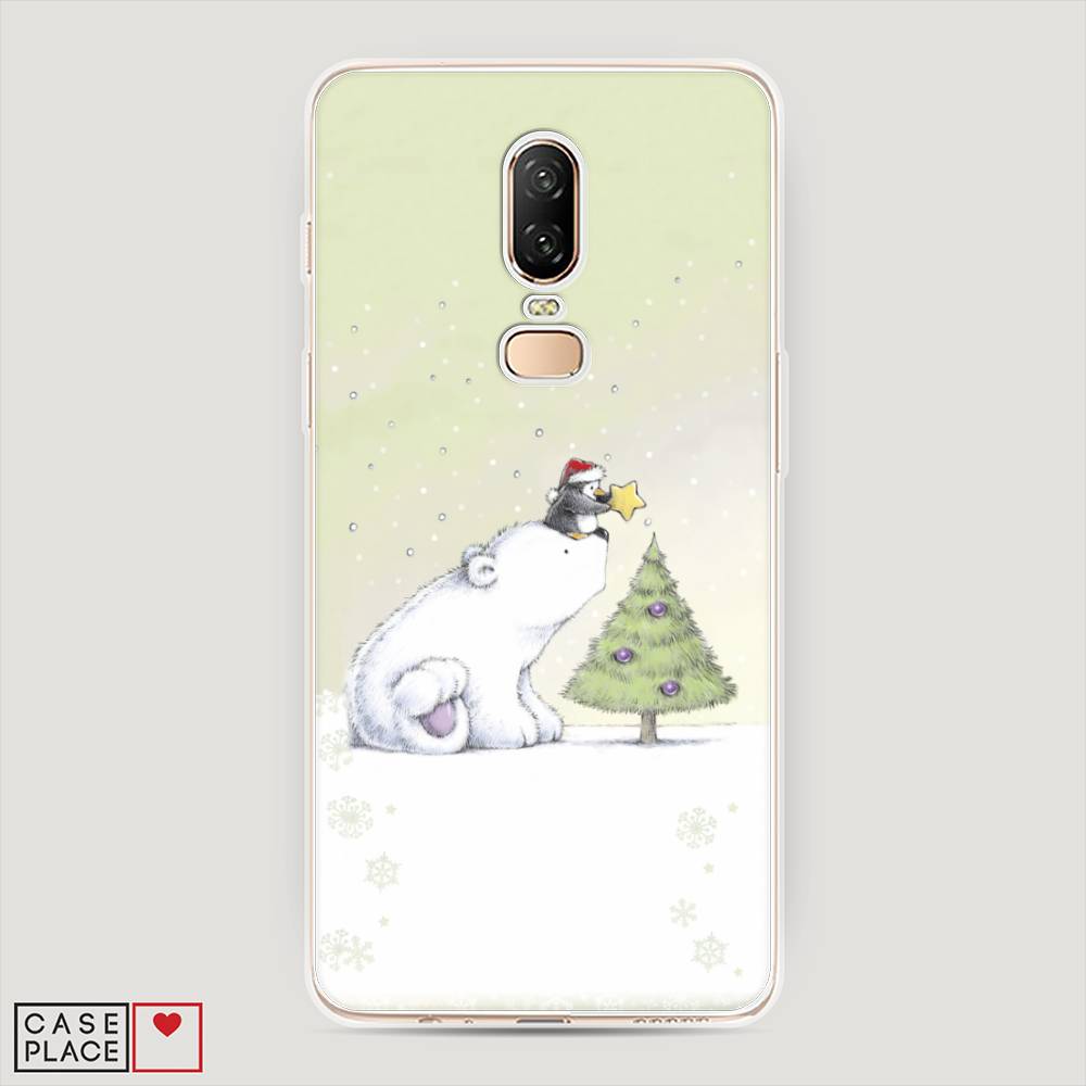 

Чехол на OnePlus 6 "Украшение елки", Белый;бежевый, 150550-5