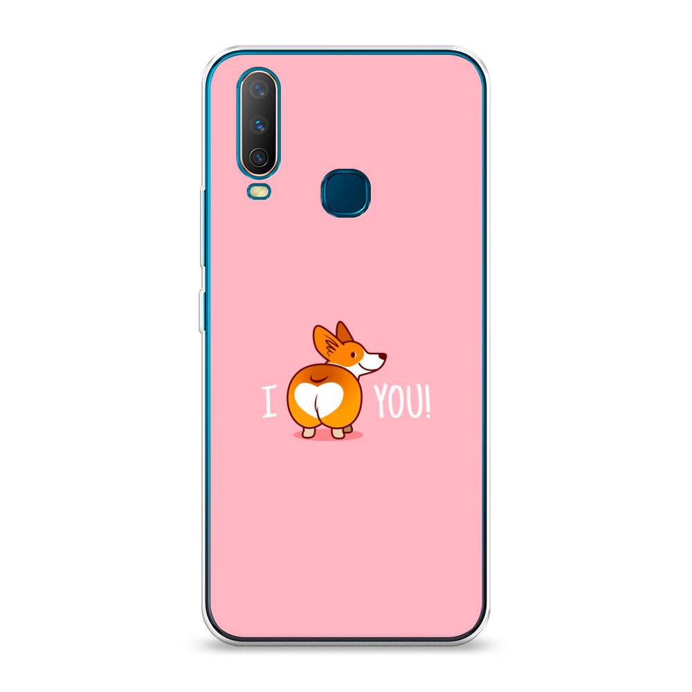 

Чехол для Vivo Y12/Y17 "Корги I love you", Розовый;коричневый;белый, 261850-1