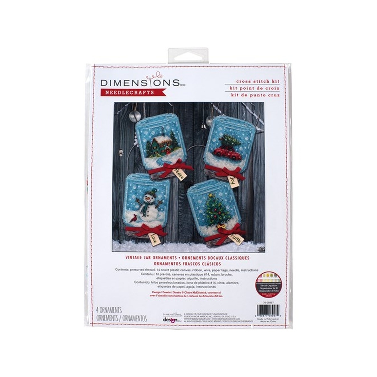 

DIMENSIONS Рождественские украшения в банке 7,6х17,7 см