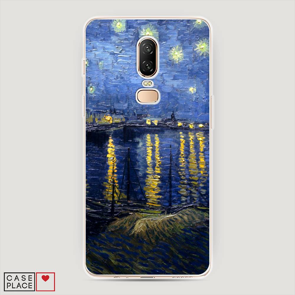 

Чехол на OnePlus 6 "Звездная ночь над Роной", Синий;желтый, 150550-4