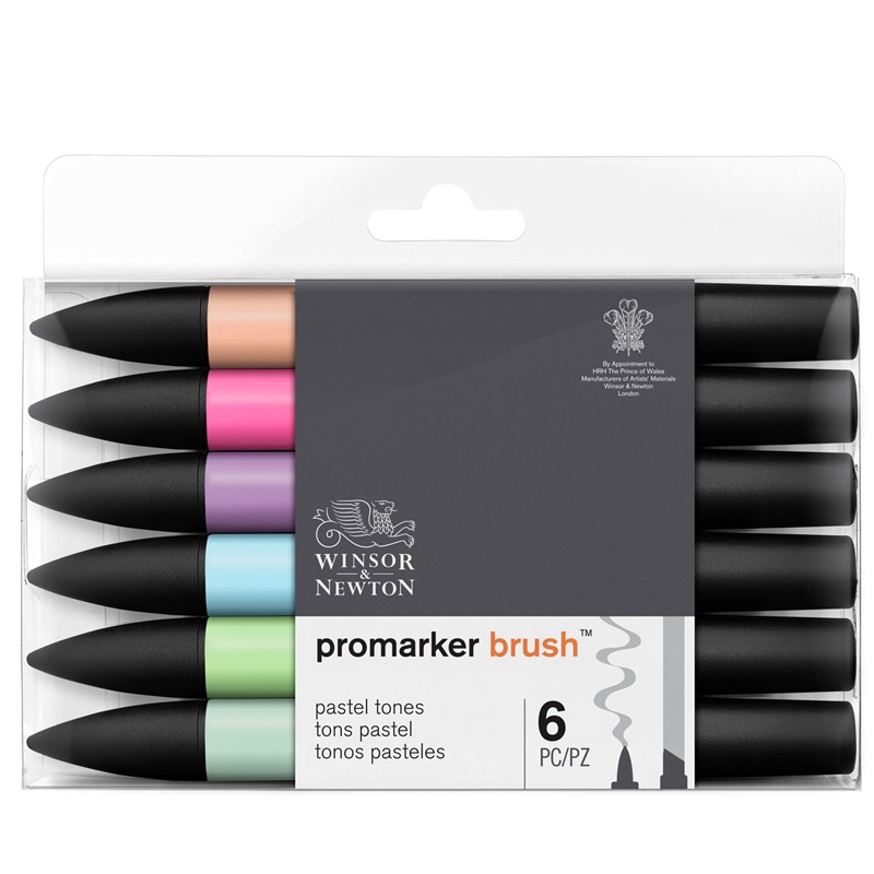 Winsor&Newton двухсторонние, 6 цветов, пастельные оттенки, 2