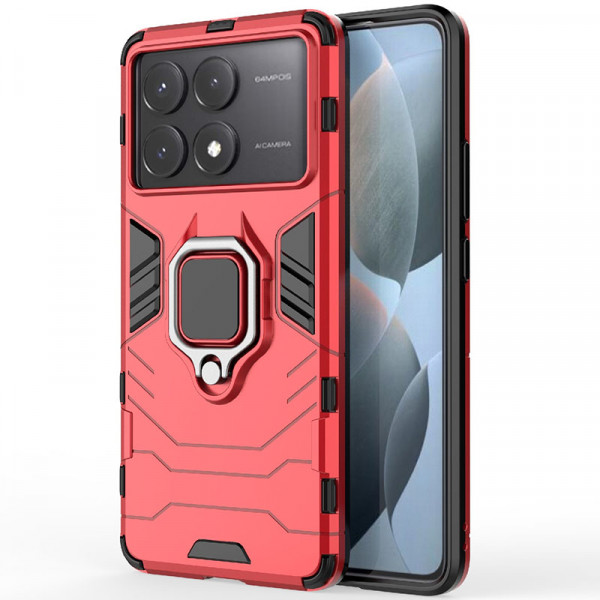 

Чехол RosCase Transformer Ring для Xiaomi Poco X6 Pro 5G / Redmi K70E, Красный