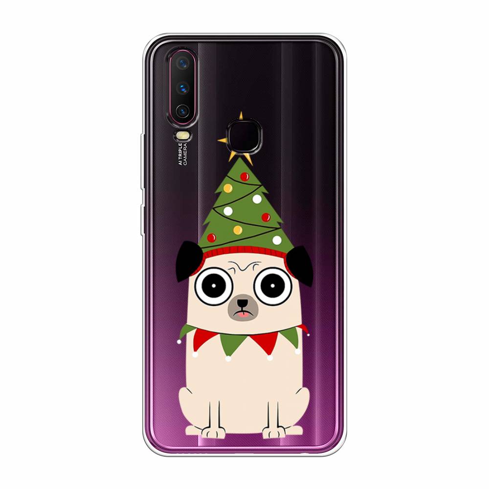 

Чехол для Vivo Y12/Y17 "Собачка с ёлочкой", Бежевый;красный;зеленый, 261750-1