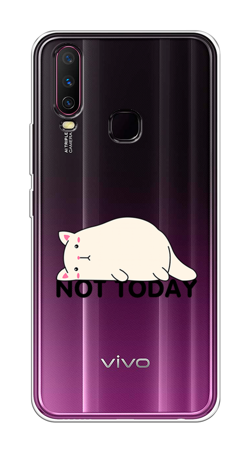 

Чехол на Vivo Y12/Y17 "Cat not today", Белый;розовый;черный, 261750-1
