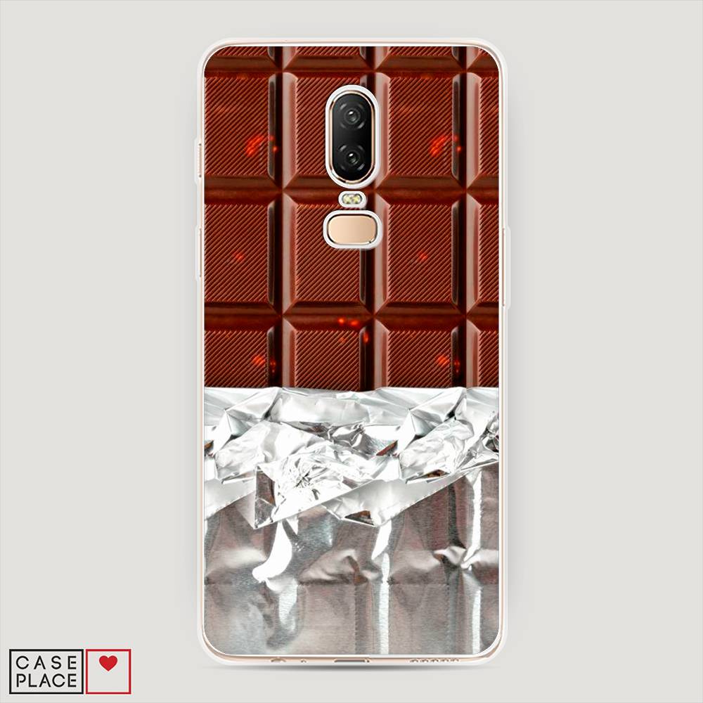 

Чехол на OnePlus 6 "Шоколад в обертке", Коричневый, 150550-6