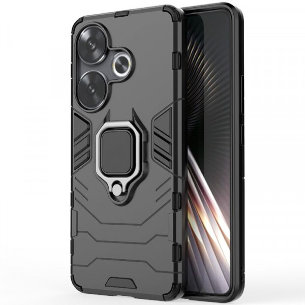 

Чехол RosCase Transformer Ring для Xiaomi Redmi Turbo 3 / Poco F6, Черный