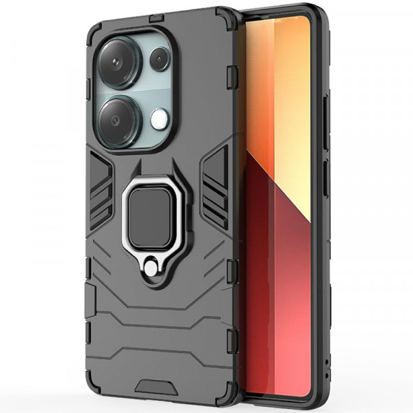 

Чехол RosCase Transformer Ring для Xiaomi Redmi Note 13 Pro 4G / Poco M6 Pro 4G, Черный