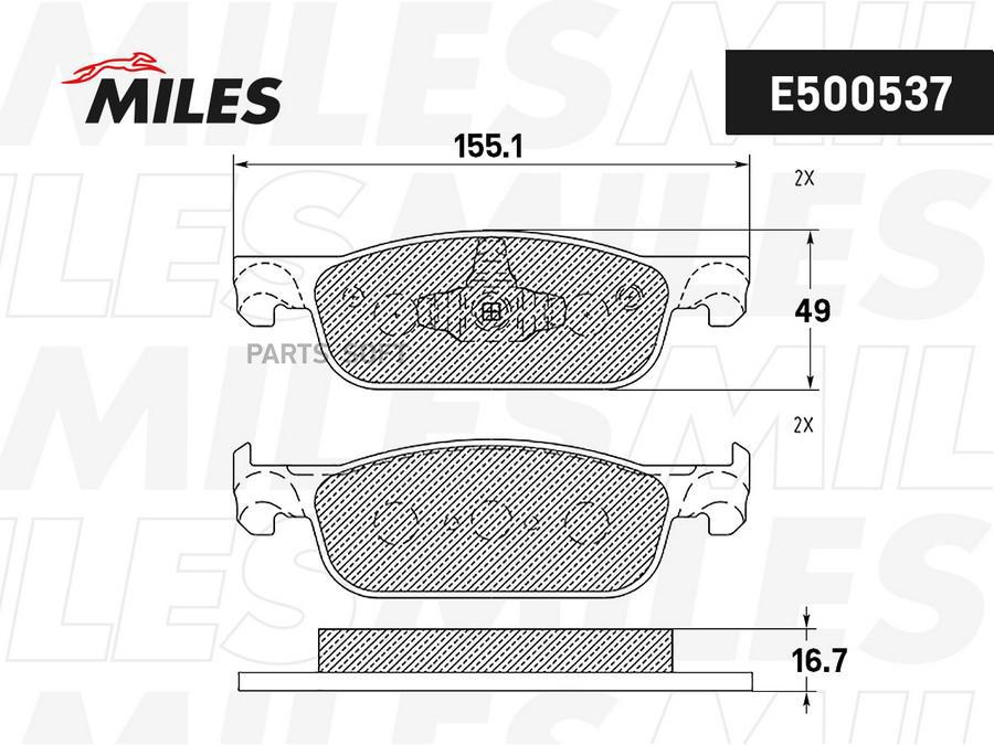 

Колодки тормозные передние (Смесь CERAMIC) LADA X-RAY (TRW GDB2157) E500537