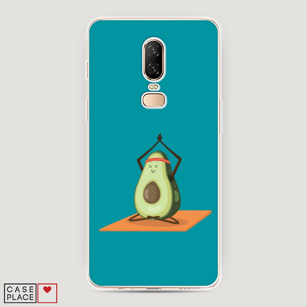 

Чехол на OnePlus 6 "Расслабься с авокадо", Голубой, 150550-6