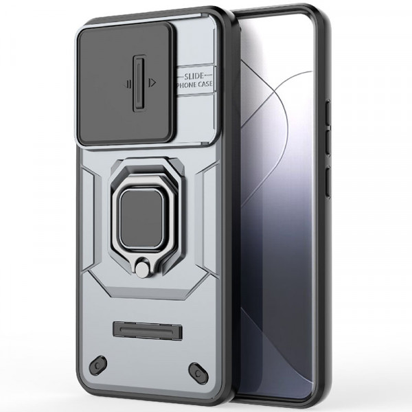 

Чехол RosCase Transformer Ring Holder для Xiaomi Mi 14 Pro, Серый