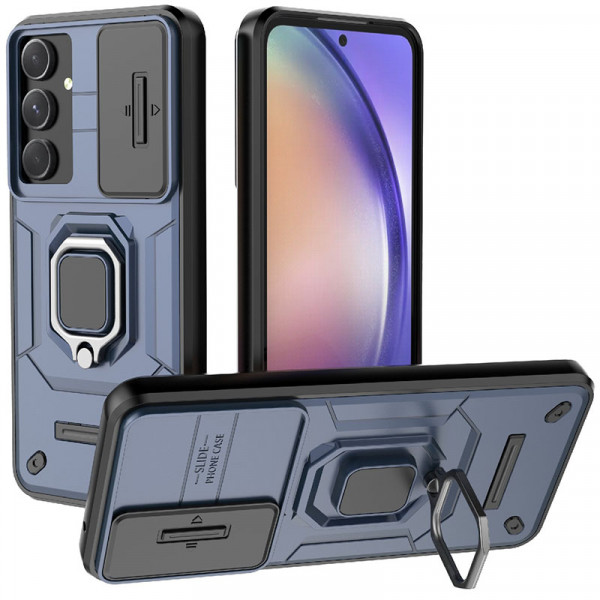 

Чехол RosCase Transformer Ring Holder для Samsung Galaxy A55, Синий